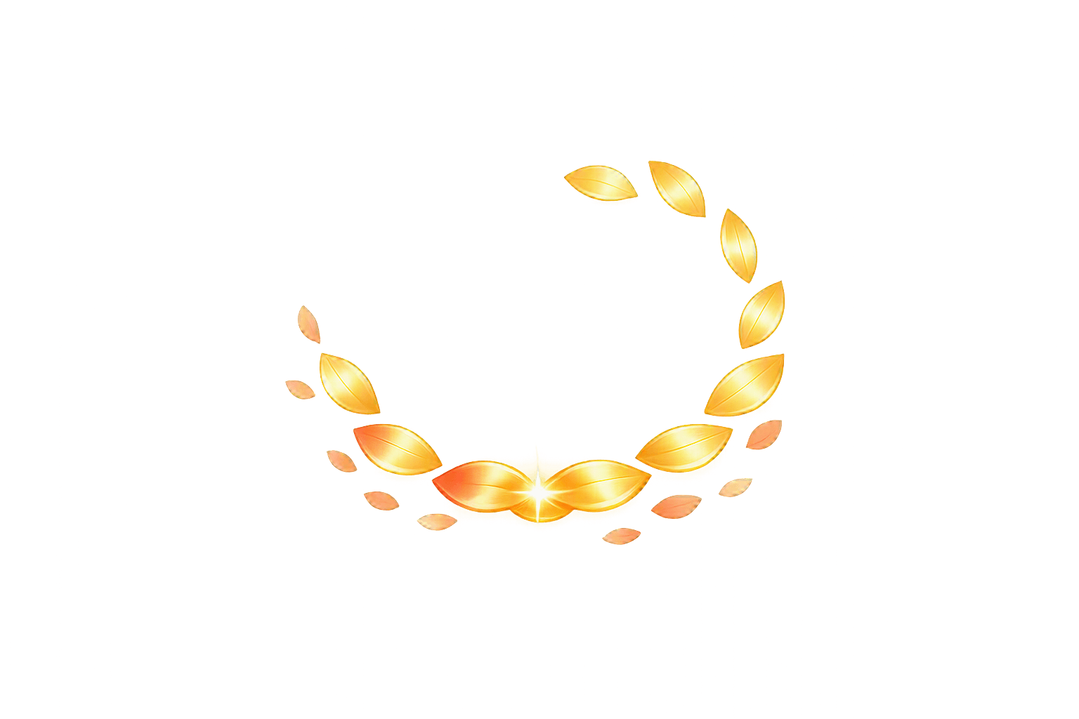 Golden lotus emblem with cherry blossoms